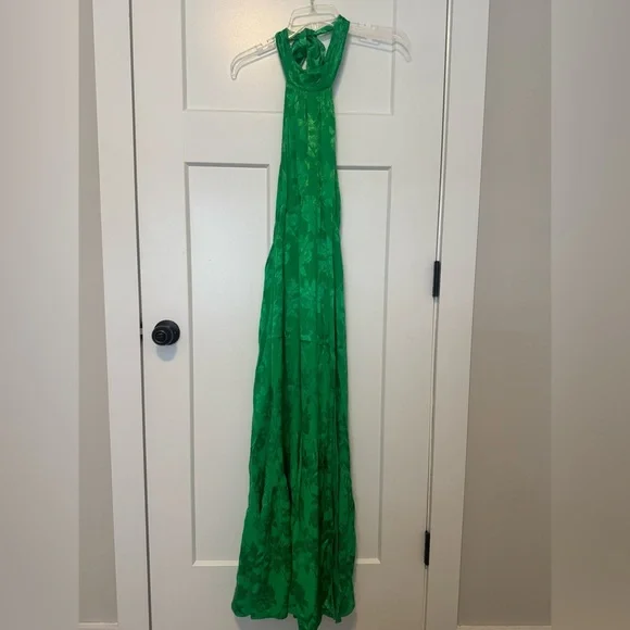 saylor green dress Kids Saylor Satin Pleated Dress main image 0